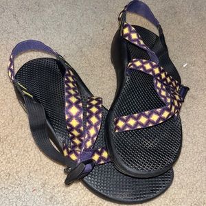 Chaco Black and Purple Sandals